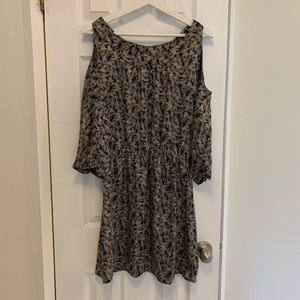 Coco Love Blue Feather Print darling Dress sz L